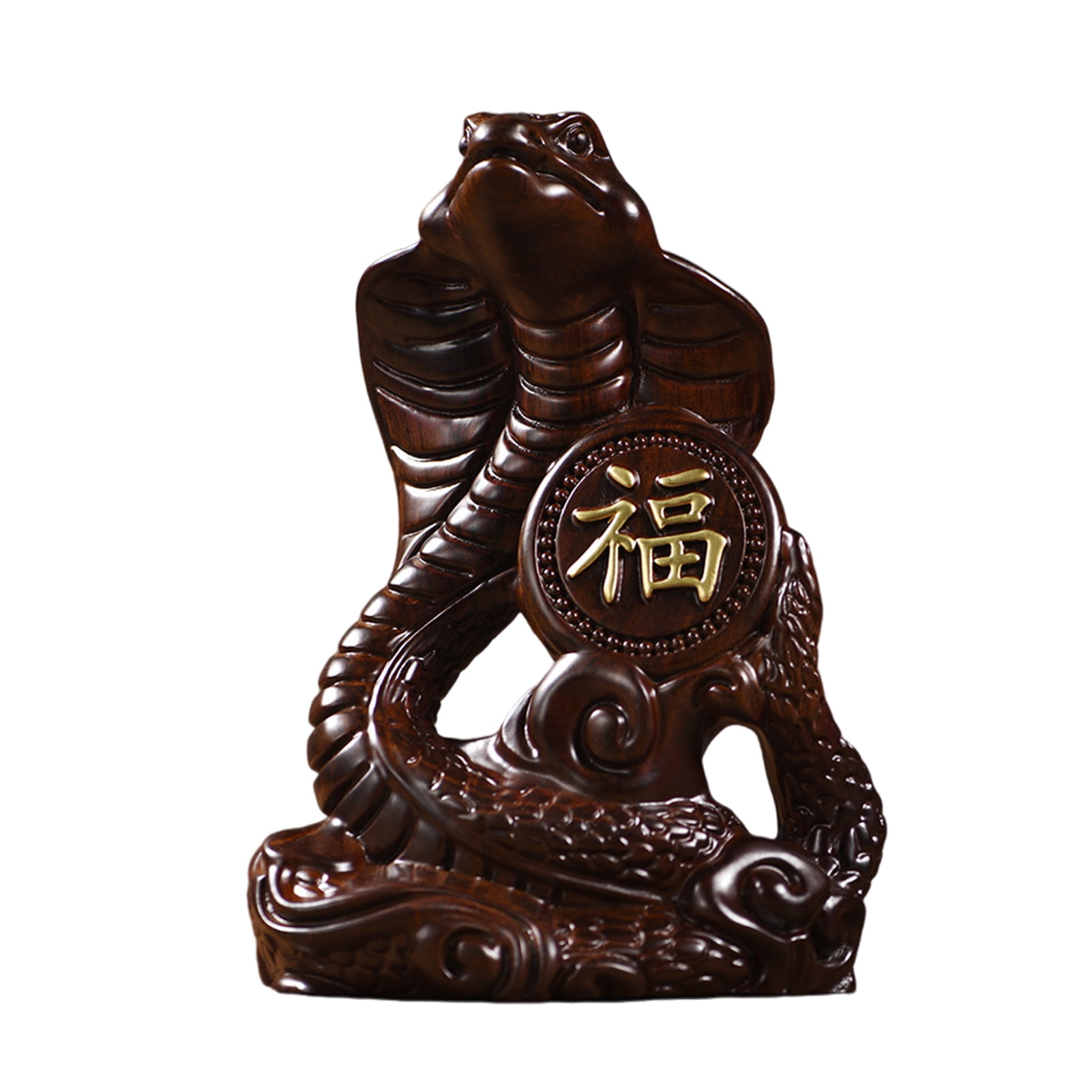 Xssm Chinese Zodiac Snake Statue Small Wooden Feng Shui Animal