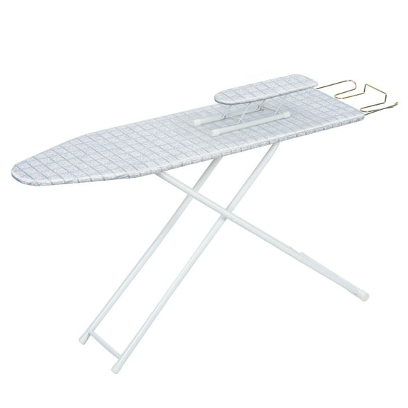 Xssm Ironing Board, Iron Board Full Size with Removable Heat-Resistant Cover & Nonslip Feet, Height Adjustable, 42x12 in, Gray