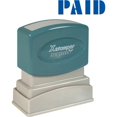 thumbnail image 1 of Xstamper Blue PAID Title Stamp - Message Stamp - "PAID" - 0.50" Impression Width x 1.62" Impression Length - 100000 Impression(s) - Blue - Recycled - 1 Each | Bundle of 10 Each, 1 of 1