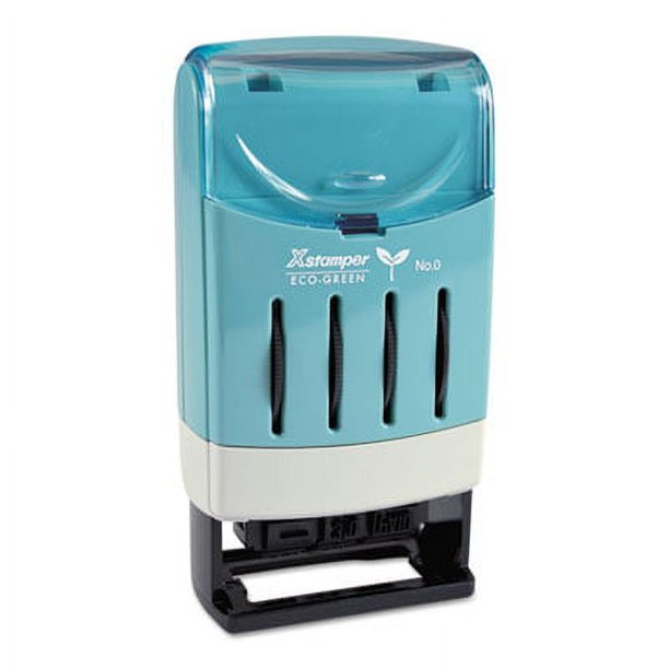 Xstamper ECOGREEN 52112 VersaDater Line Dater, Message Dater, 1 x 5/32, PreInked, Black