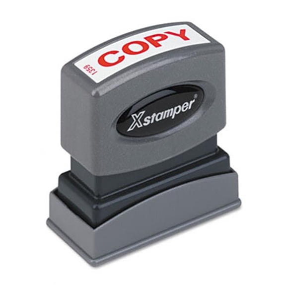 Xstamper ECO-GREEN  One-Color Title Message Stamp - Red