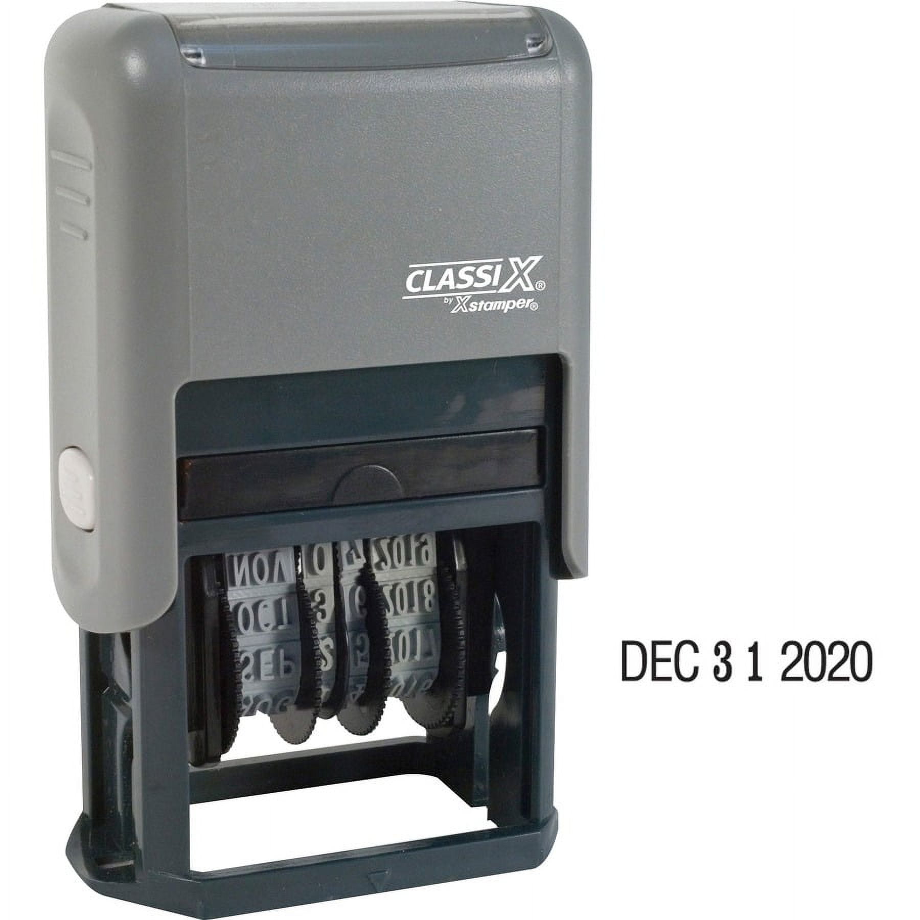 Xstamper Economy Self-Inking 4-Year Dater - Date Stamp - Black - Plastic Plastic - 1 Each Xstamper Economy Self-Inking 4-Year Dater - Date Stamp - Black - Plastic Plastic - 1 Each