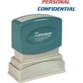 thumbnail image 1 of Xstamper PERSONAL CONFIDENTIAL Stamp - Message Stamp - "PERSONAL/CONFIDENTIAL" - 0.50" Impression Width - 100000 Impression(s) - Red, Blue - Polymer Polymer - Recycled - 1 Each | Bundle of 10 Each, 1 of 1