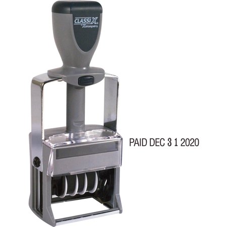 Xstamper, XST40140, Self-Inking 12 Phrase Dater, 1 Each