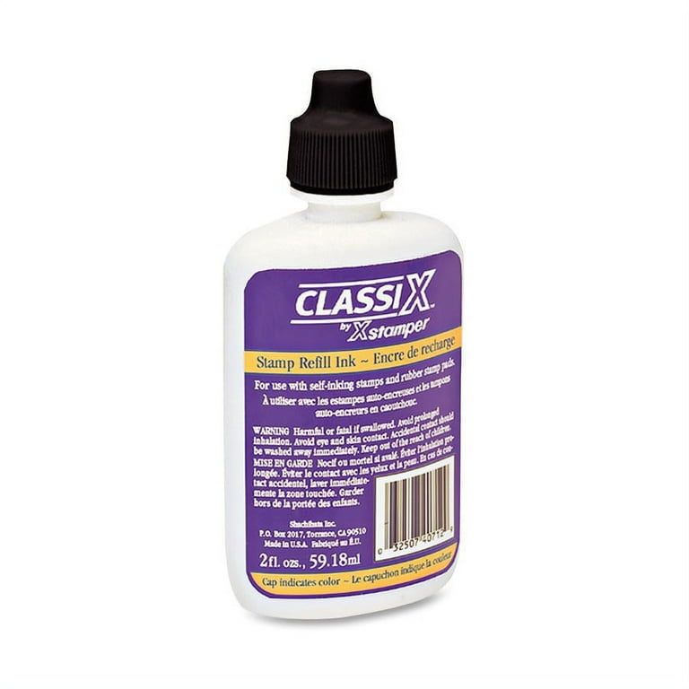 Refill Ink for Classix Stamps, 2 oz Bottle, Black Refill Ink for Classix Stamps, 2 oz Bottle, Black