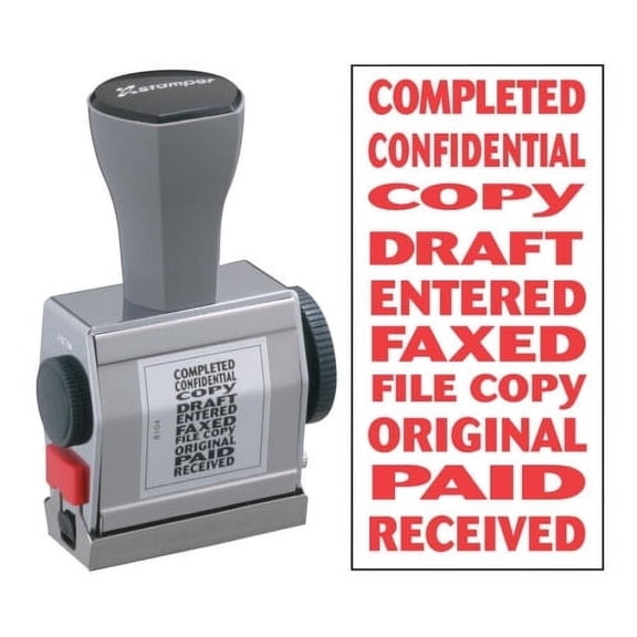 Xstamper, XST81041, 10-In-1 Phrase Stamp, 1 Each