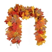 Xsylife Fall Garland Maple Leaf,Hanging Vine Garland Artificial Autumn Foliage Garland Thanksgiving Decor for Home Wedding Party Christmas
