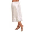 thumbnail image 1 of Women's Satin Adjustable Waist Half Slips Lace Hem Long Underskirt Dress, 1 of 3