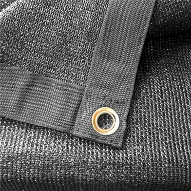 Xtarps - 10 ft. x 10 ft. - 7 oz Premium 90% Shade Cloth, Shade Sail, Sun Shade (Black Color)