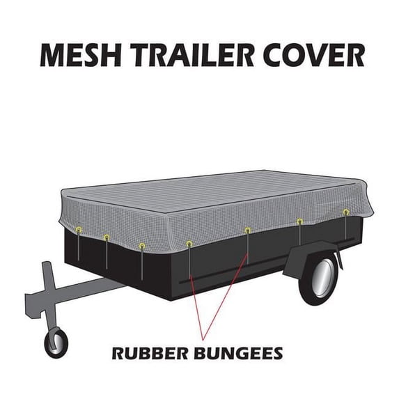 Xtarps UMT-TT-1028 10 x 28 Utility Trailer Mesh Tarp with 9 in. Rubber Bungee - 10 Pieces
