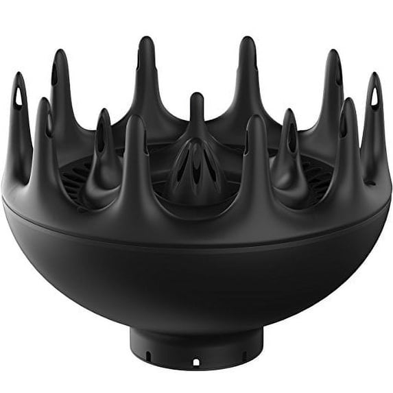 Xtava Black Orchid Hair Diffuser for Curly Hair and Frizz Control, Plastic Blow Dryer Attachment