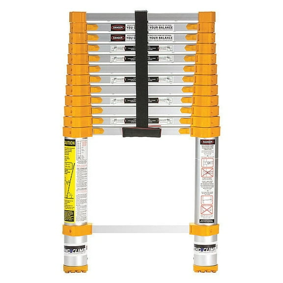 Xtend+Climb Home Series 770P Telescoping Ladder, 225 lb Weight Capacity, 13-Step, Aluminum Alloy, Gr