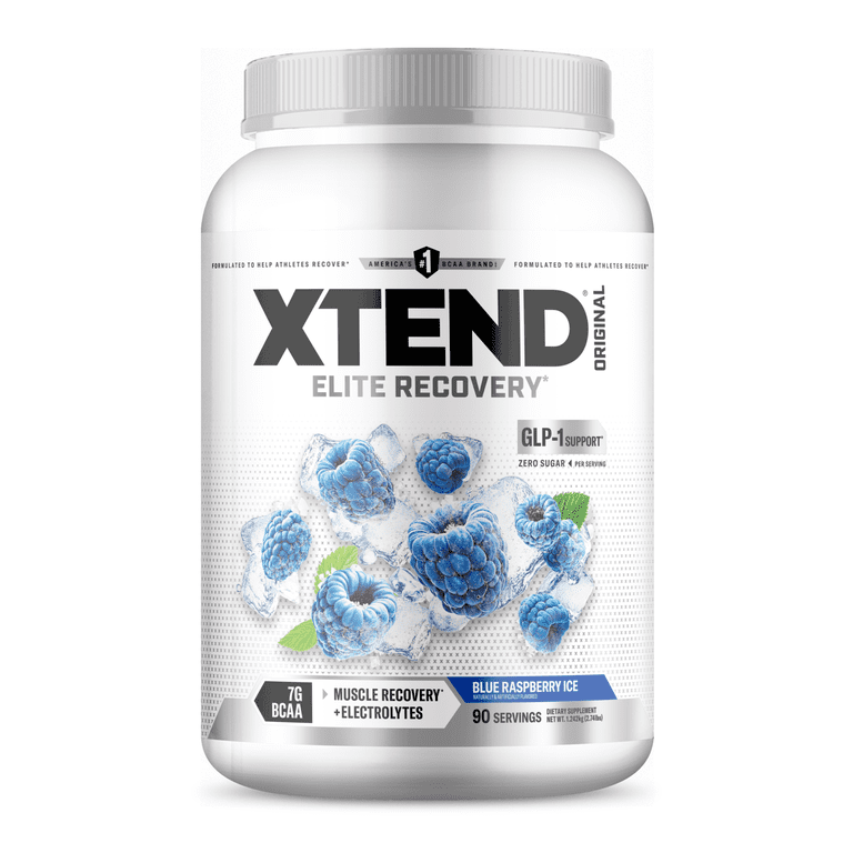 XTEND BCAA Powder + Blue Raspberry + Muscle Recovery +