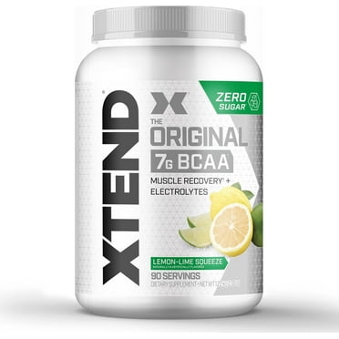 XTEND Original 7g BCAA Powder, for Muscle Recovery, Sugar-Free, Lemon Lime Squeeze, 90 Servings