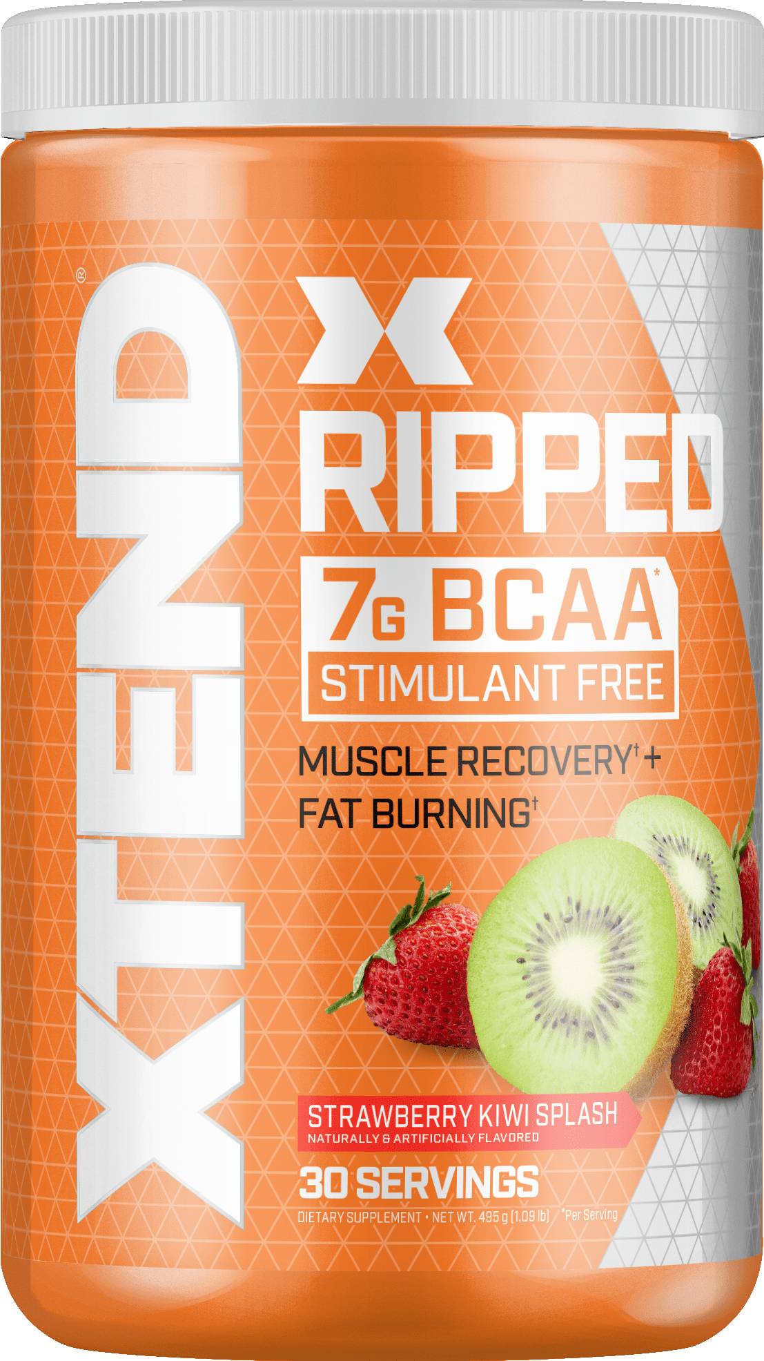 XTEND Ripped 7g BCAA Powder, for Muscle Recovery, Sugar-Free, Strawberry Kiwi Splash, 30 Servings