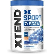 XTEND Sport 7g BCAA Powder, for Muscle Recover, Sugar-Free, Blue Raspberry Ice, 30 Servings