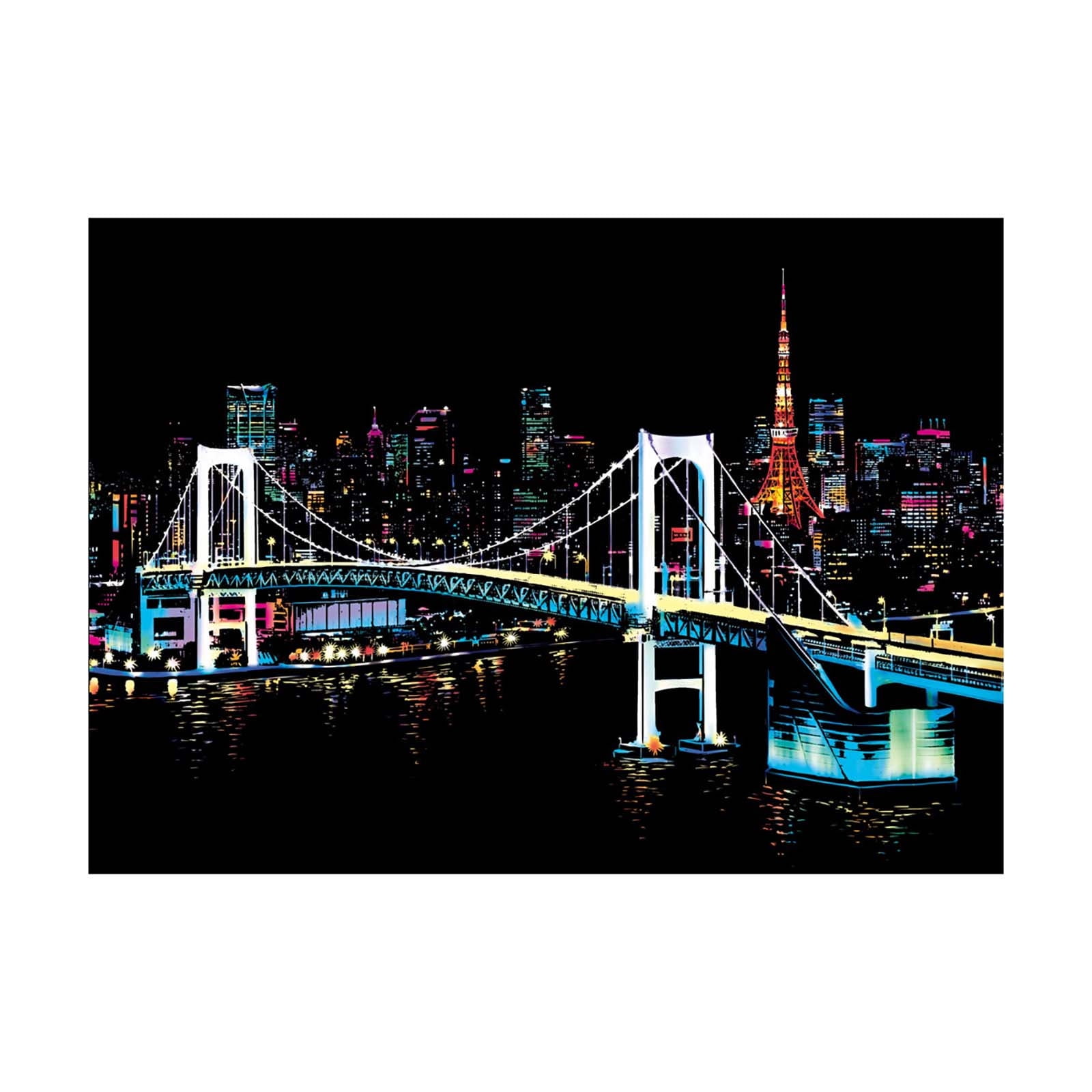 ToysYGift Scratch Art Paper,Scratch Painting Rainbow Paper, Sketch DIY Art Craft City Series Night View Creative Gift, Scratchboard For Adults And Kids ,Craft Kits