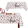 thumbnail image 1 of Xtorkit 52X70" Valentines Tablecloth|Heart Decor Tablecloths| Valentine'S Decorations for Home Cotton Table Cover Rectangle|Bright Colors Clear Prints| Easy to Clean Fast Drying for Party Picnic, 1 of 5