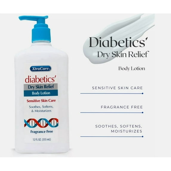 Xtra Care Diabetics 12 FL OZ Dry Skin Relief Body Lotion Sensitive Skin Care