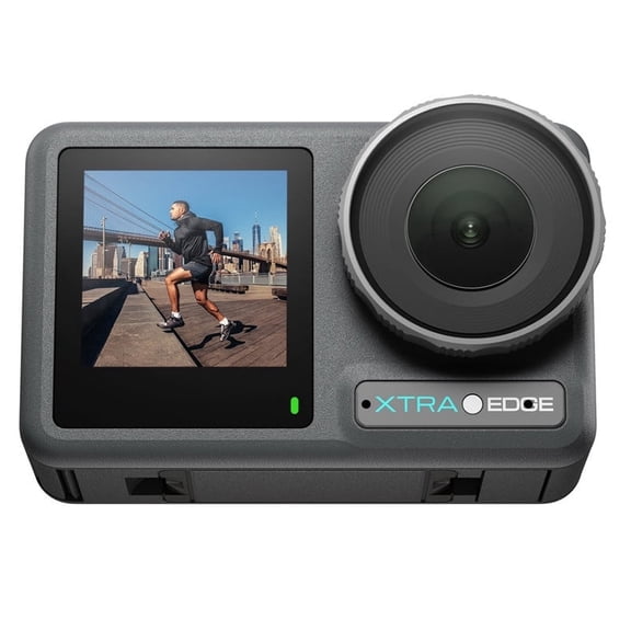 Xtra Edge 4K Action Camera, 1/1.3" CMOS Sensor, 4K/120fps Underwater Camera, 52ft Waterproof (No Case Needed), Dual Touch Screen, Hyper Stabilization Vlog Sports Camera for Motorcycle & Skiing