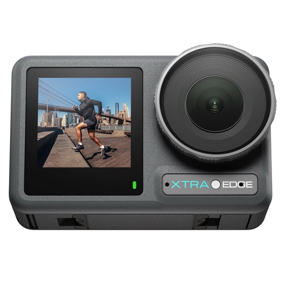 Xtra Edge 4K Action Camera, 1/1.3 Inch CMOS Sensor, Dual Touchscreens, 10-bit X-Log, Hyper Stabilization, Underwater Diving Camera for Cycling & Extreme Sports