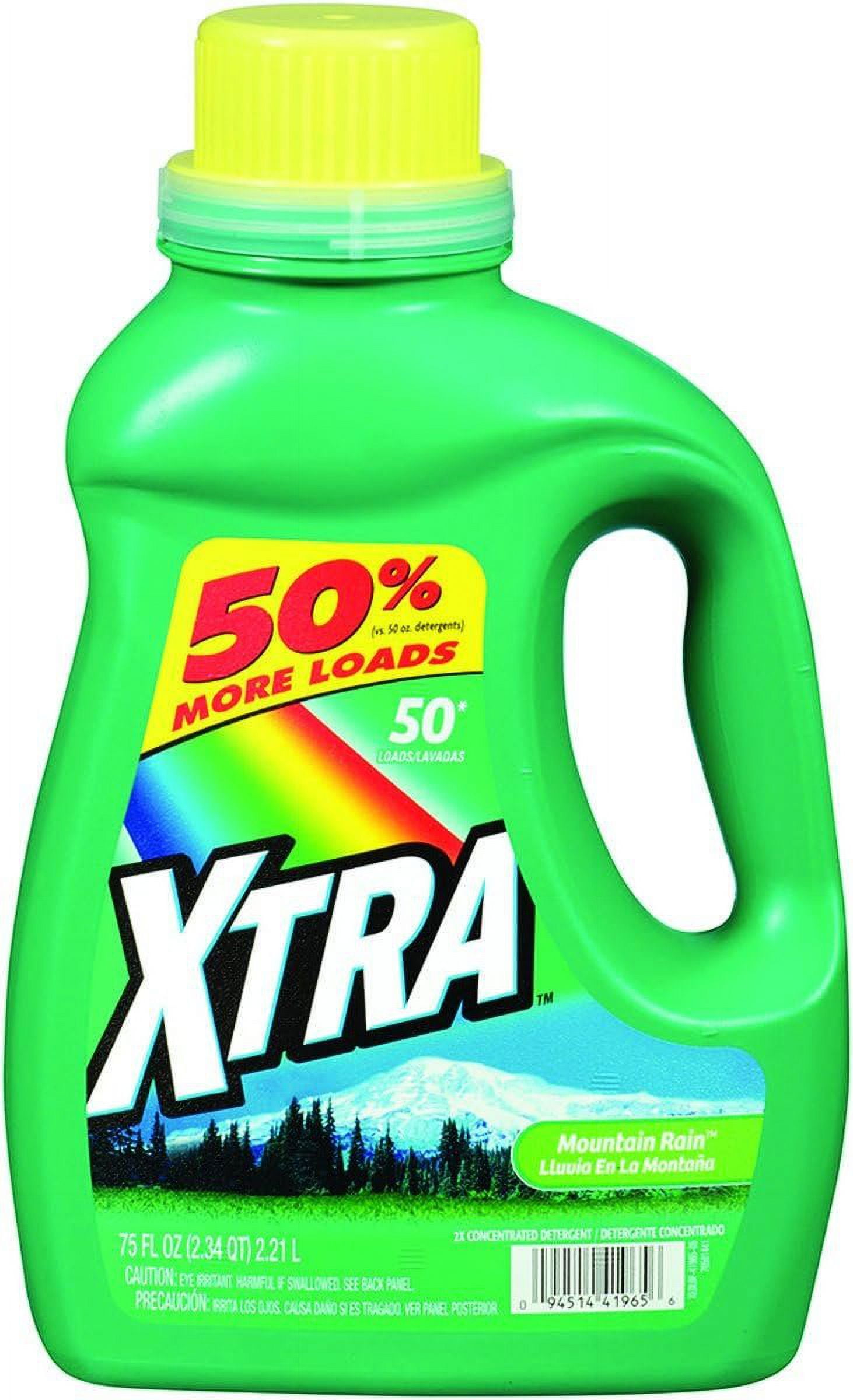 Xtra Liquid Laundry Detergent, Mountain Rain, 75oz