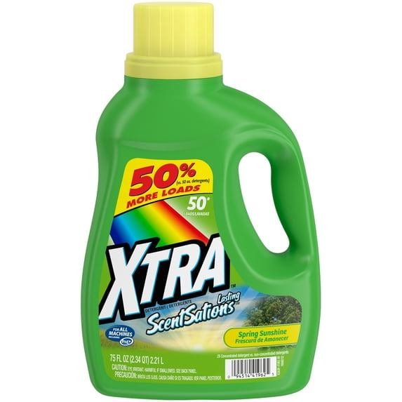 Xtra Liquid Laundry Detergent, Spring Sunshine, 75oz
