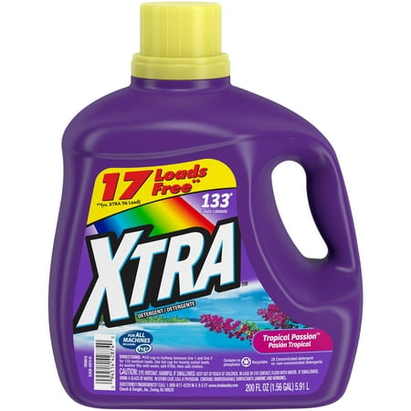 product image of Xtra Liquid Laundry Detergent, Tropical Passion, 200oz