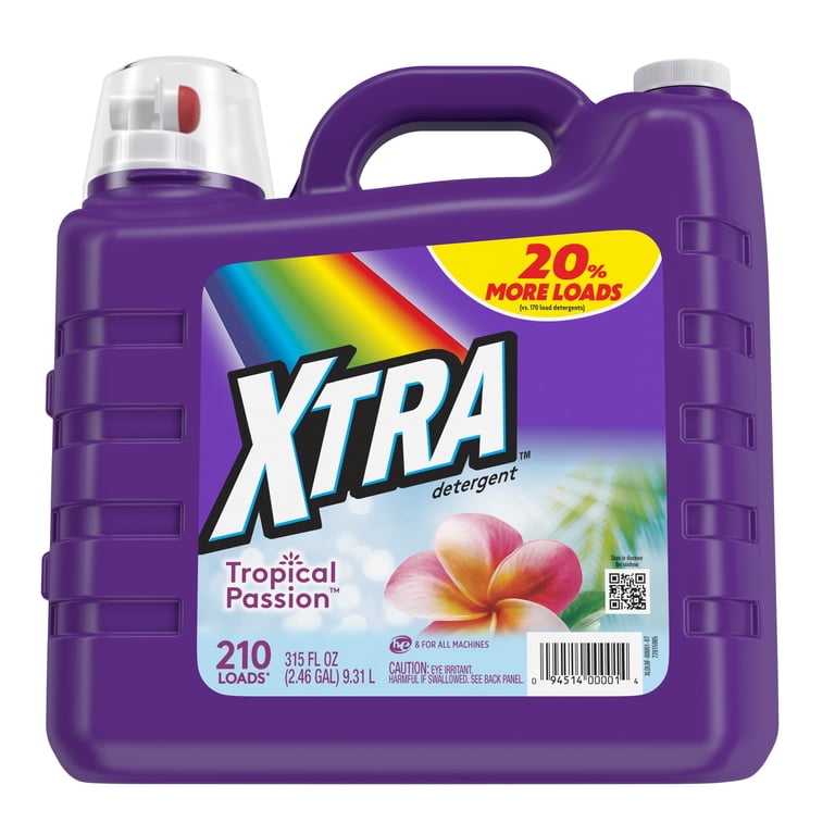 Xtra Tropical Passion Liquid Laundry Detergent, 210 Loads