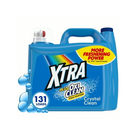 Xtra Plus OxiClean, 131 Loads Liquid Laundry Detergent, 203.1 Fl Oz