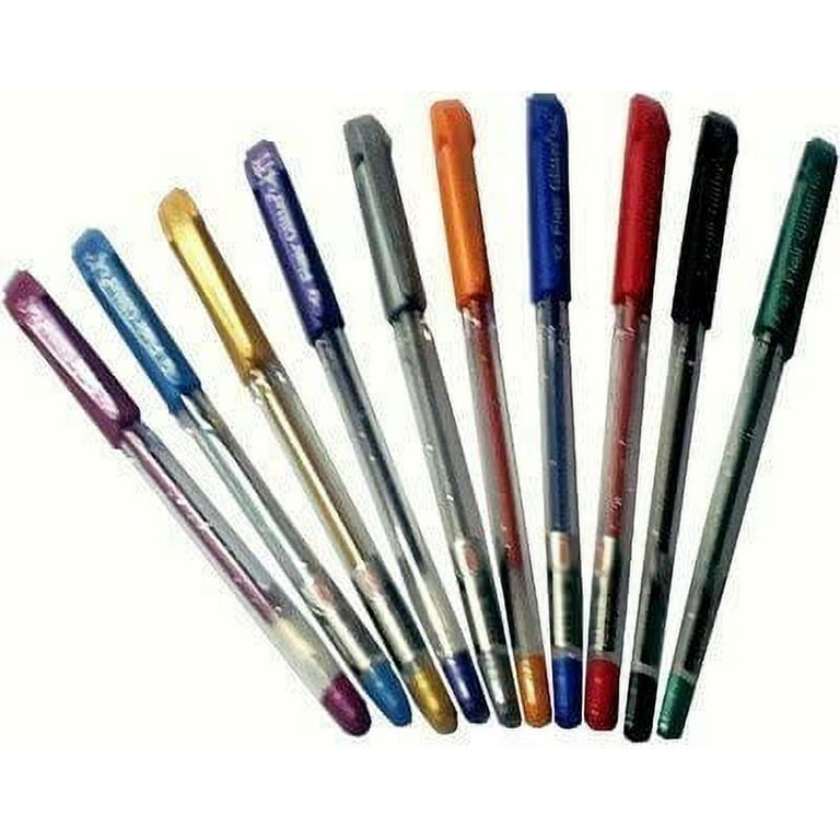 Xtra Sparkle Glitter Gel 10 Colours Xtra Sparkle Gel Pen by Flair (Pack Of  Two = 20 Pens)