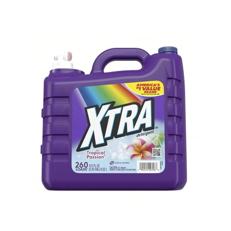 Xtra Tropical Passion, 260 Loads Liquid Laundry Detergent, 312 Fl Oz