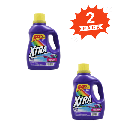 Xtra Tropical Passion Liquid Laundry Detergent (Pack 2) - 96 Loads, 115.2fl