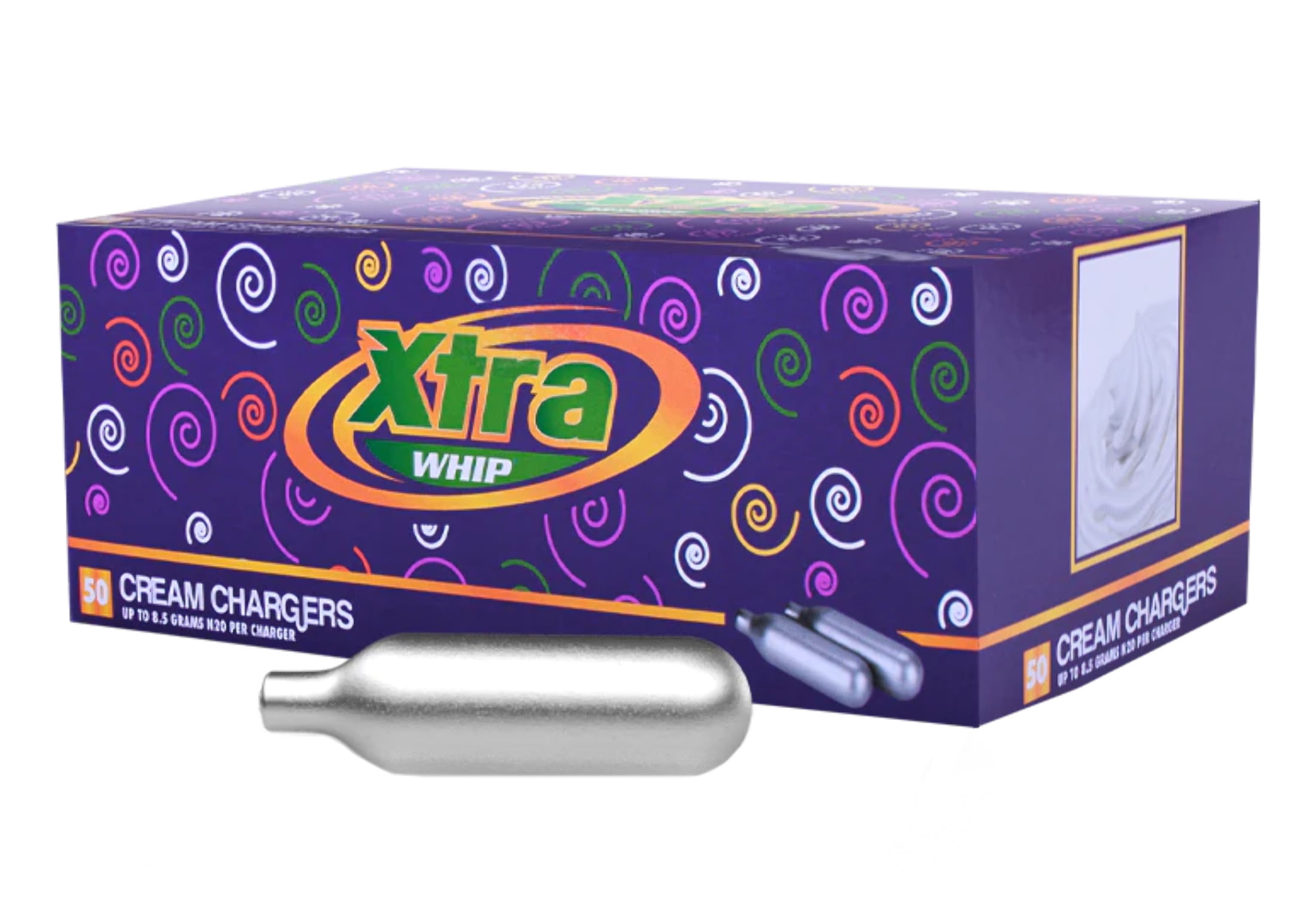 Xtra Whip HighQuality Nitrous Oxide Ultra Pure Cream Chargers, Case of