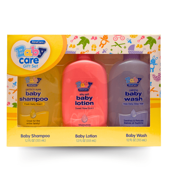 XtraCare Baby Care Gift Set Shampoo, Lotion & Wash, 12 fl oz Each