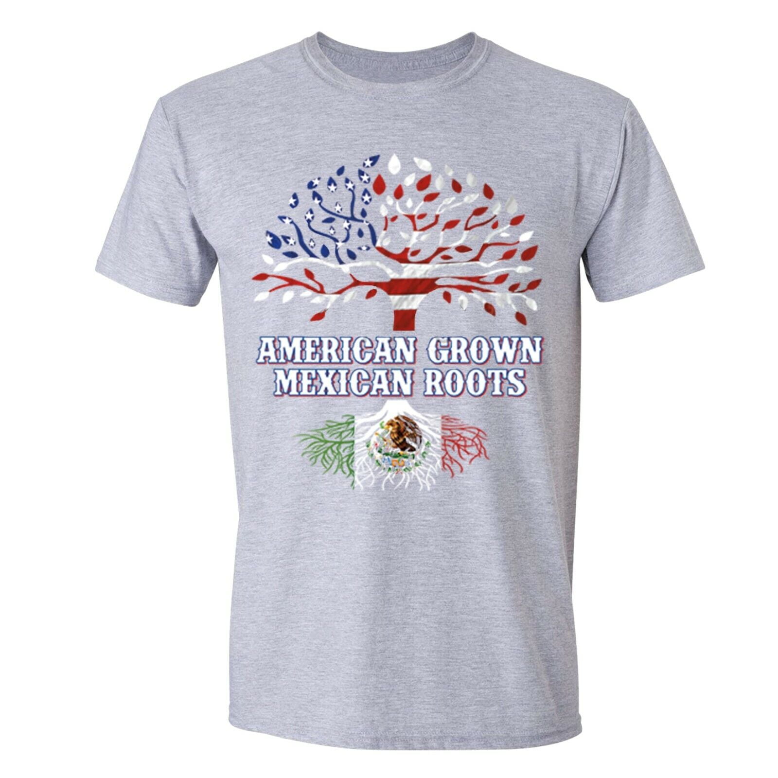 XtraFly Apparel Men's American Grown Mexican Roots Tshirt USA Spanish