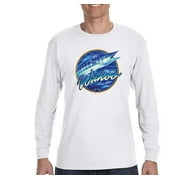 XtraFly Apparel Mens Blue Wahoo Saltwater Fish Fishing Fisherman Dad Gift Long Sleeve T-Shirt