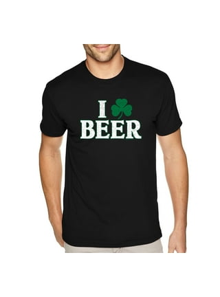 ST PATRICK'S DAY, SMALL CHEST LOGO, BEER,GREEN, FUN T SHIRT