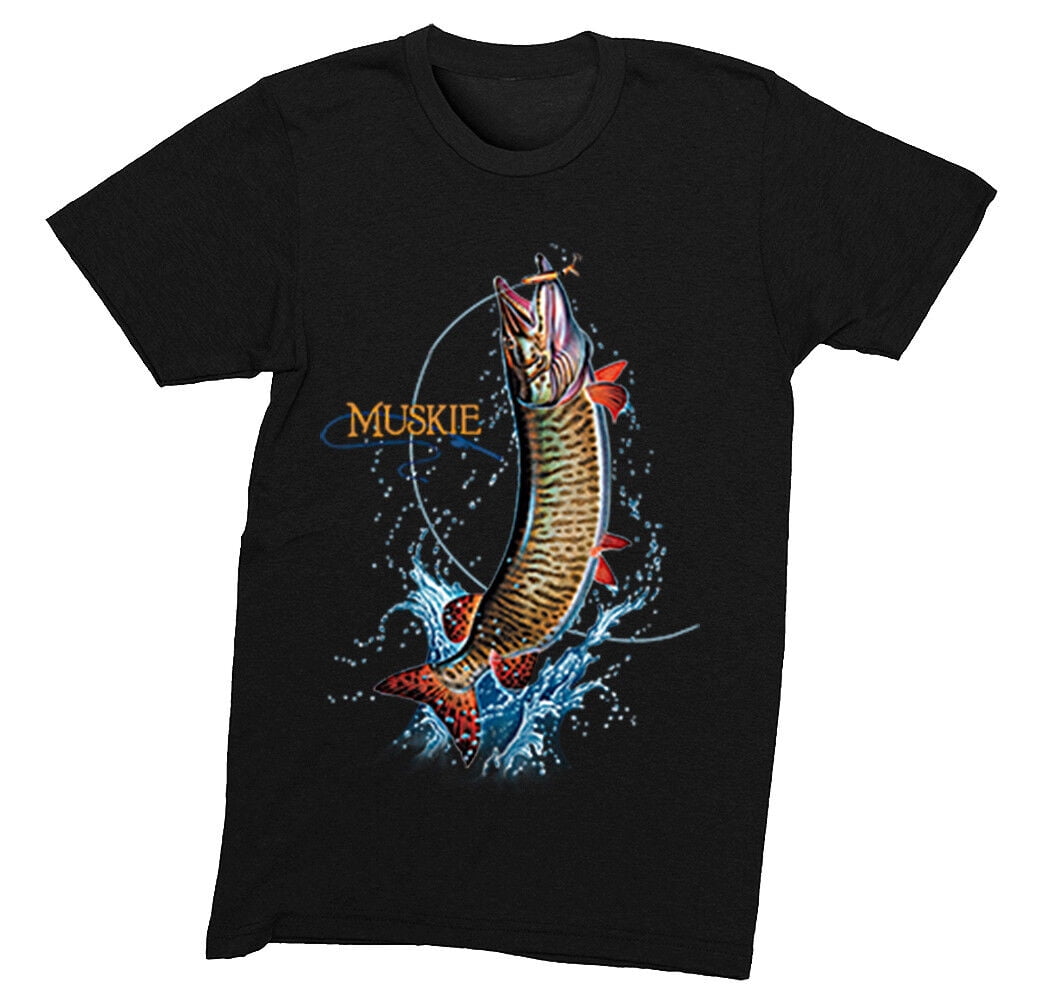 XtraFly Apparel Mens Muskie Fish Freshwater Sport Fisherman Fishing ...