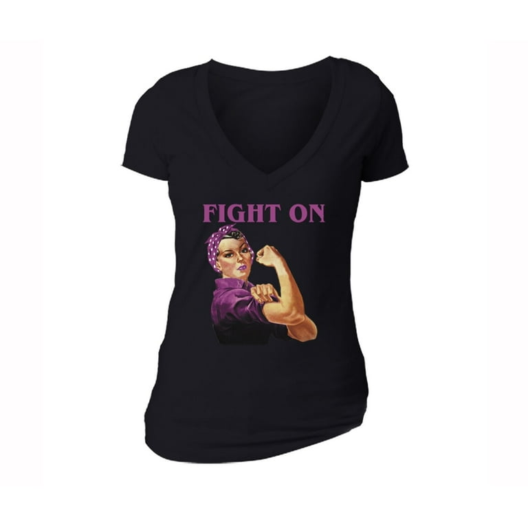 XtraFly Apparel Women's Fight Breast Cancer awareness T-shirt PINK
