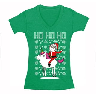 Santa riding unicorn outlet sweater walmart