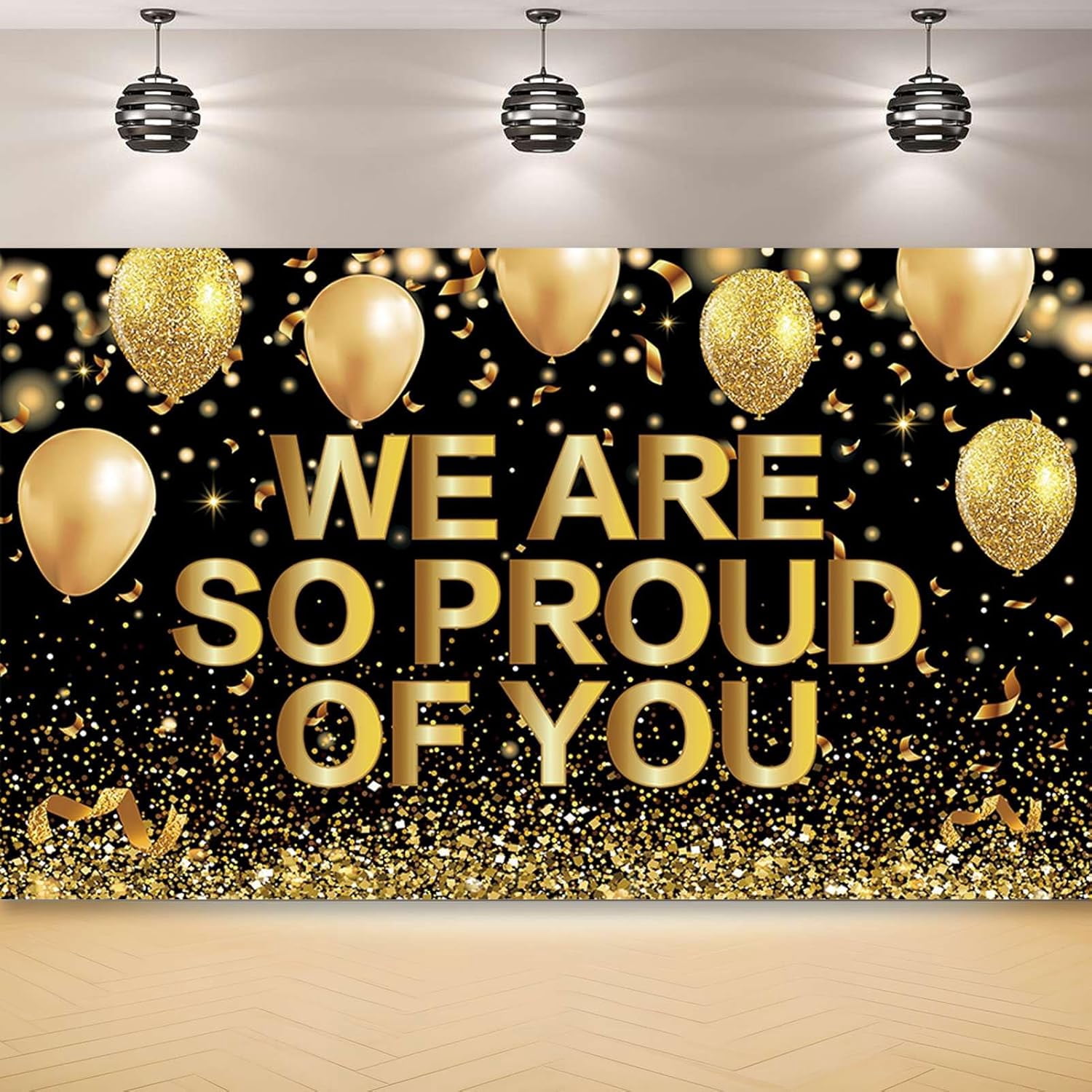 Kuchendekoration „We Are So Proud Of You“ – Glitzer-Aufsatz Für Kindergarten-Abschluss, 9,8x15 Cm