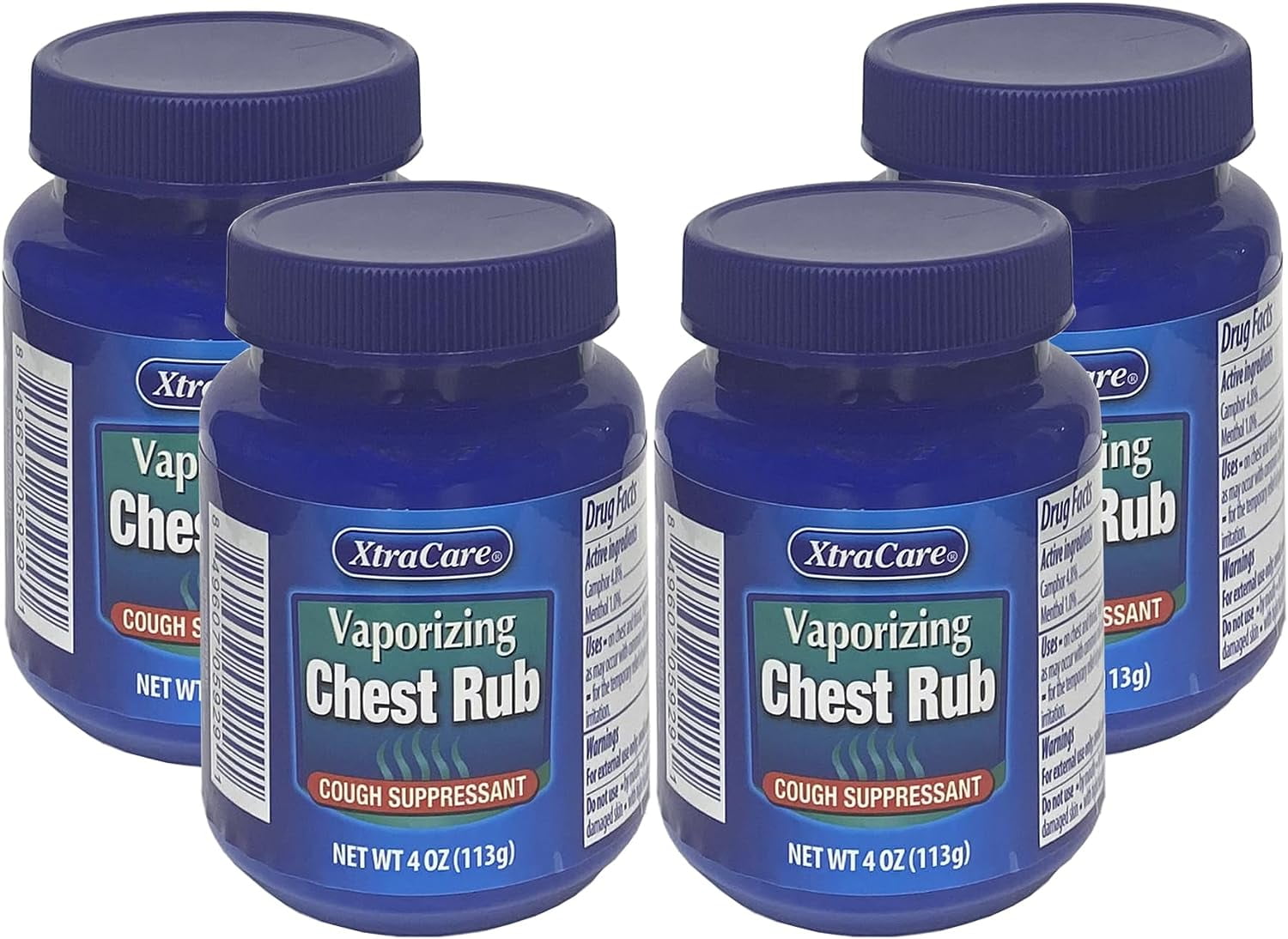 Xtracare Vaporizing Chest Rub Cough Supressant Pack of 4