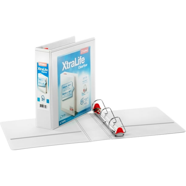 XtraLife ClearVue Non-Stick Locking Slant-D Ring Binder, 3 Rings, 3 XtraLife ClearVue Non-Stick Locking Slant-D Ring Binder, 3 Rings, 3