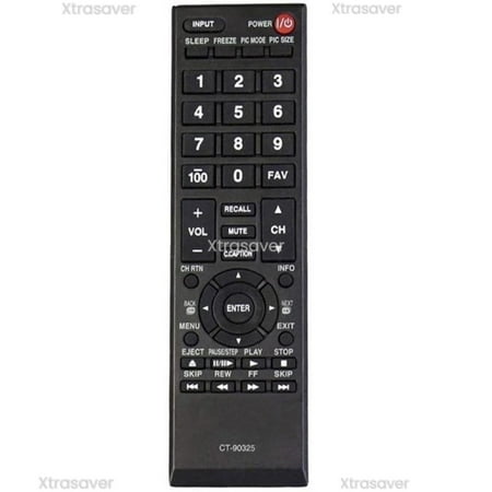 Xtrasaver CT-90325 Replacement Universal Remote Control for Toshiba LCD LED Smart TV HDTV, Compatible Remote Model CT-90325 CT-90326 CT-90329 CT-8037 CT-90302 CT-90275 CT-90 CT-90366