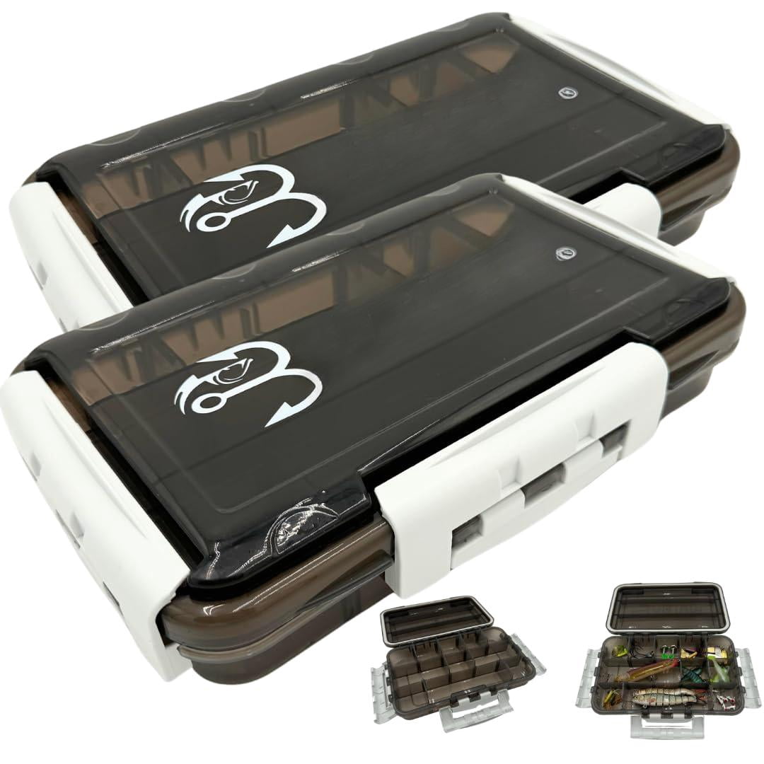 Xtraseal Waterproof Fishing Tackle Box Organizer  Boxes With Dividers Tacklebox For 3600 3700 Tray Gear