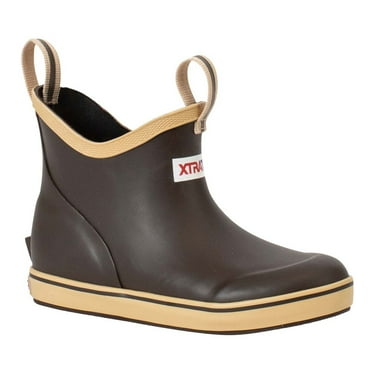 XTRATUF Kid's Ankle Deck Boots, Color: Brown, Size: C7.0 Little Kid