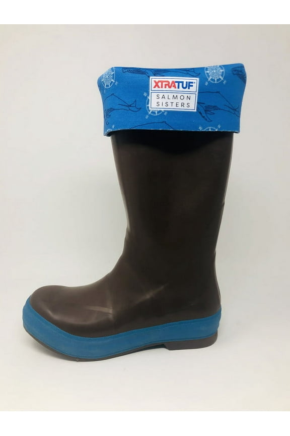 Women's Legacy 15 in Salmon Sisters Size 6 Whale Print Fishing Boot