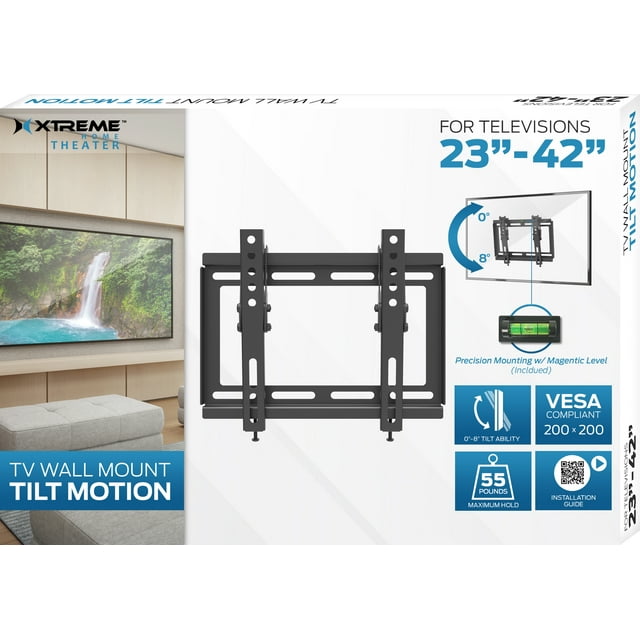 Xtreme 2342" Tilt Motion Wall Mount for FlatPanel TVs, Holds 55lbs
