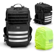 Xtreme 45L Tactical Backpack, Large Travel and Gym Backpack with 16-inch Laptop Sleeve, Stick Holder, Double Bottle Pockets, Recycled-Fabric Shell, Reliable Zippers, Rain Cover